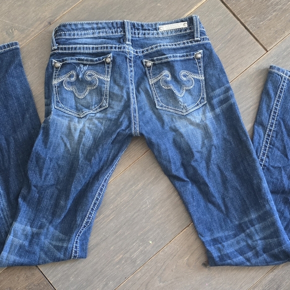 Rerock for Express Bootcut Jeans Size 2R - Picture 4 of 4